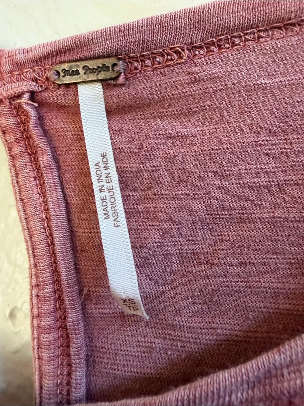 Free People dusty pink boho blouse